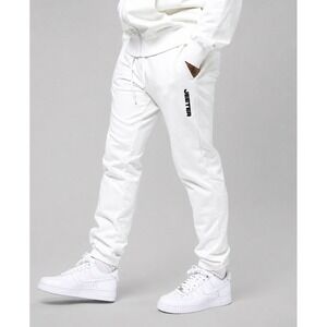 Jeeter‎ Streetwear Basketball Sweatpants Sz XL/2X White Logo Jogger Cannabis